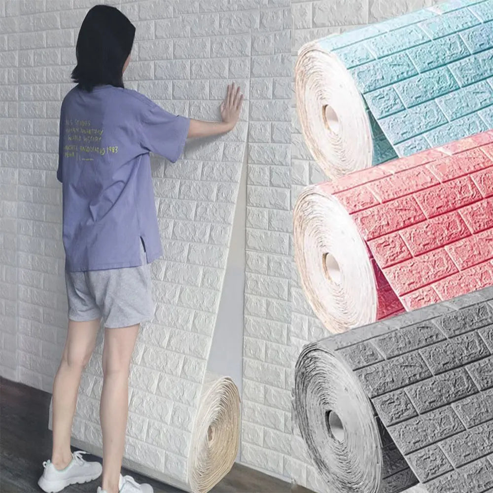 3D Brick Pattern Wall Sticker