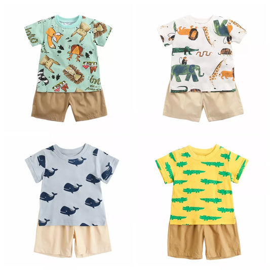 Salutes Cartoon Boys Clothing Sets