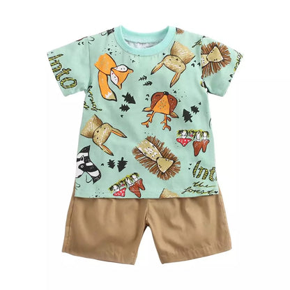 Salutes Cartoon Boys Clothing Sets