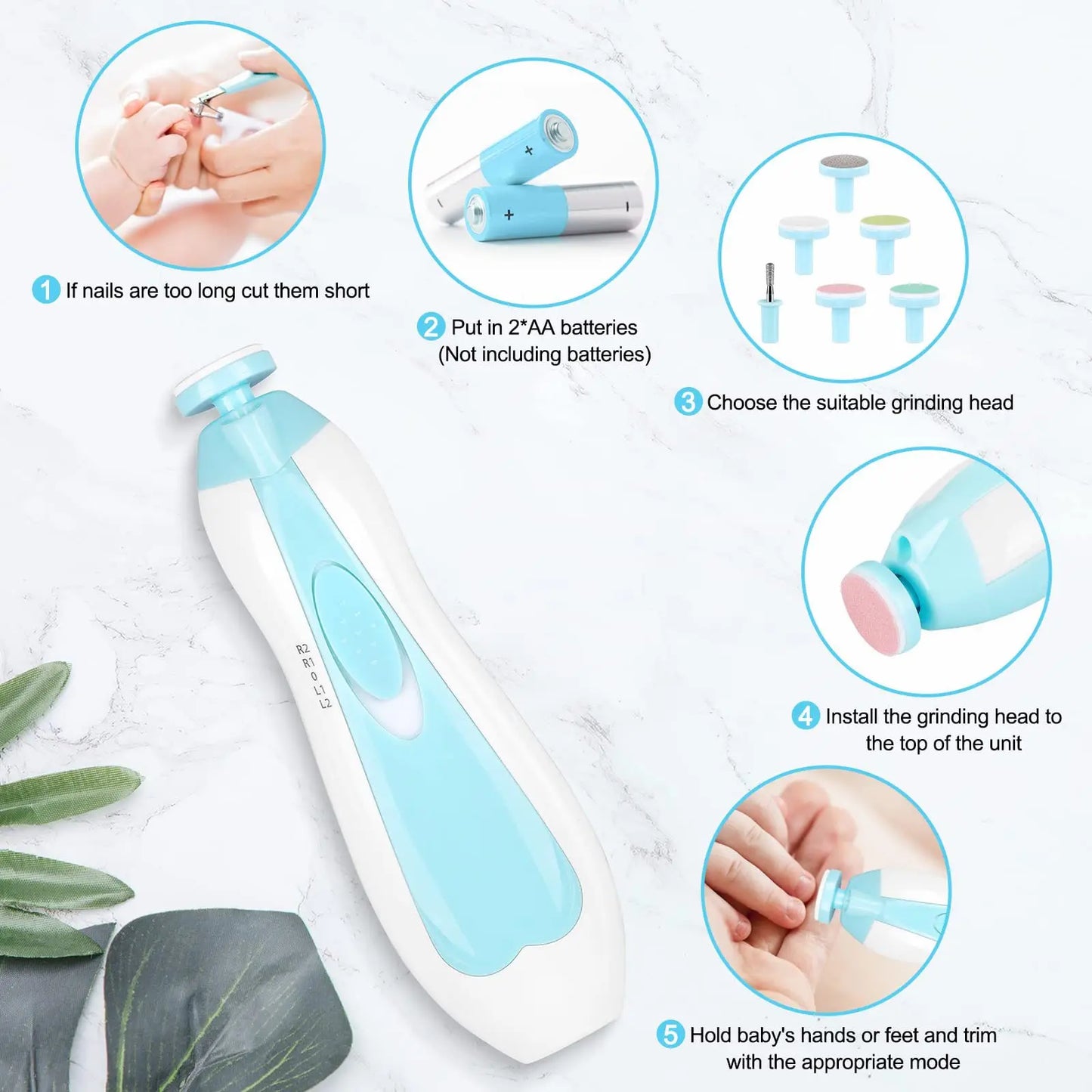 Baby Electric Nail Trimmer Polisher