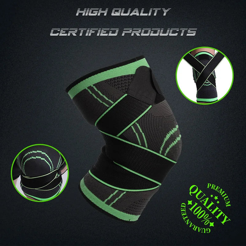 Men Pressurized Elastic Kneepad Support Bandage