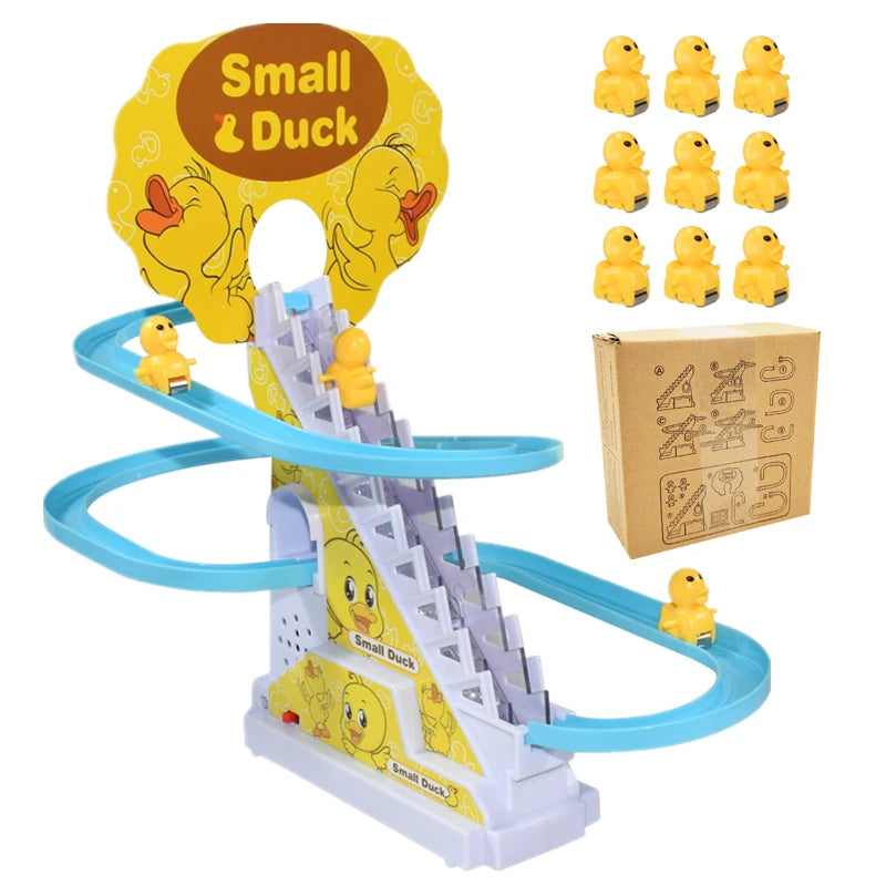 Kids Electric Small Duck Climbing Stairs Toy