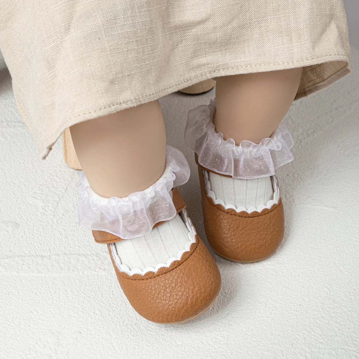 Baby Girls Soft Soled Non-Slip Crib Shoes