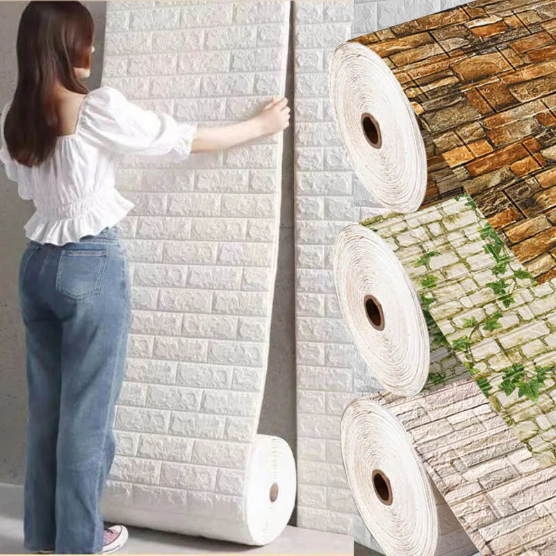 3D Brick Pattern Wall Sticker