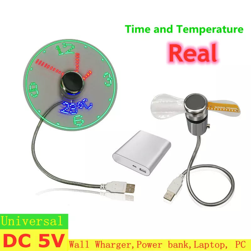 USB Night light Clock Fans