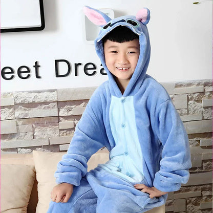 Kids Winter One-Piece Pajamas Sets