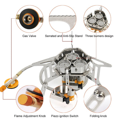 Outdoor Camping Tourist Burner Big Power Gas Stove