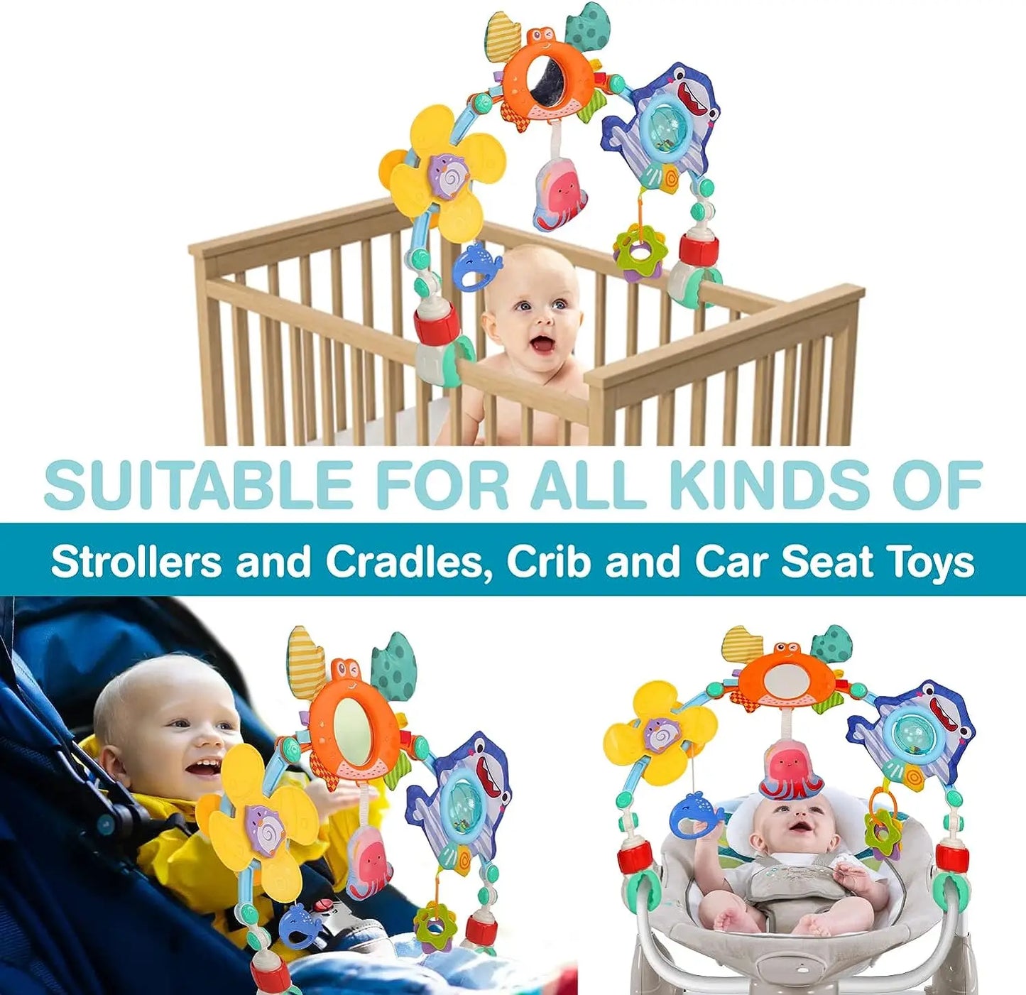 Newborns Sensory Activity Baby Stroller Toy