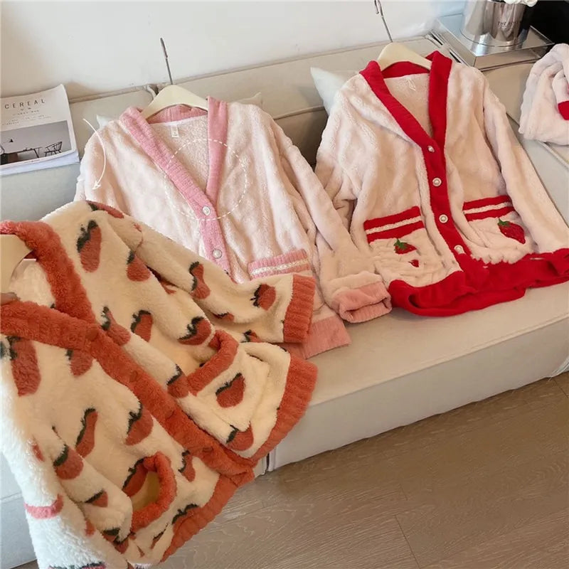 Women Winter Pajamas Set