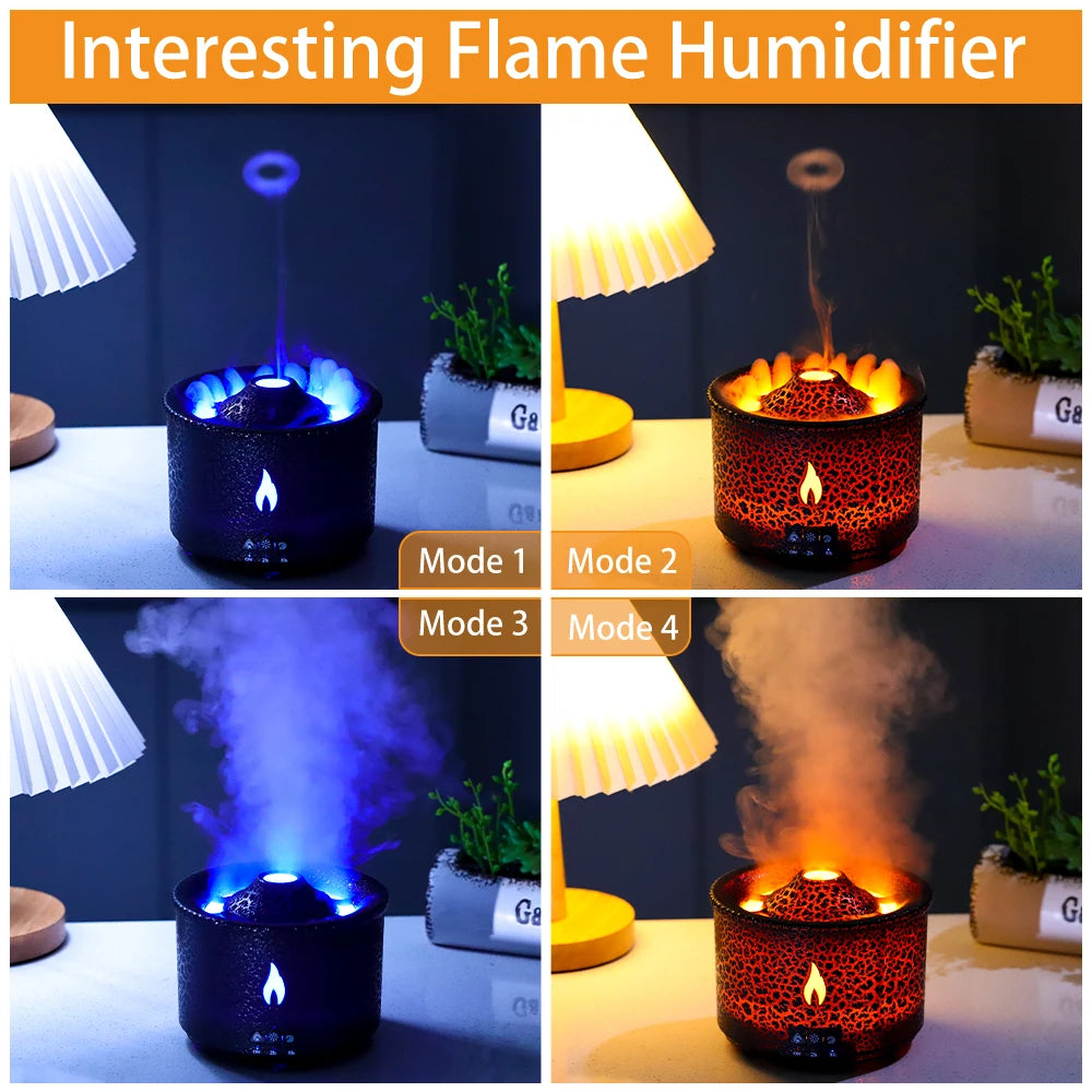 Portable Flame Oil Essential Aroma Volcanic Diffuser