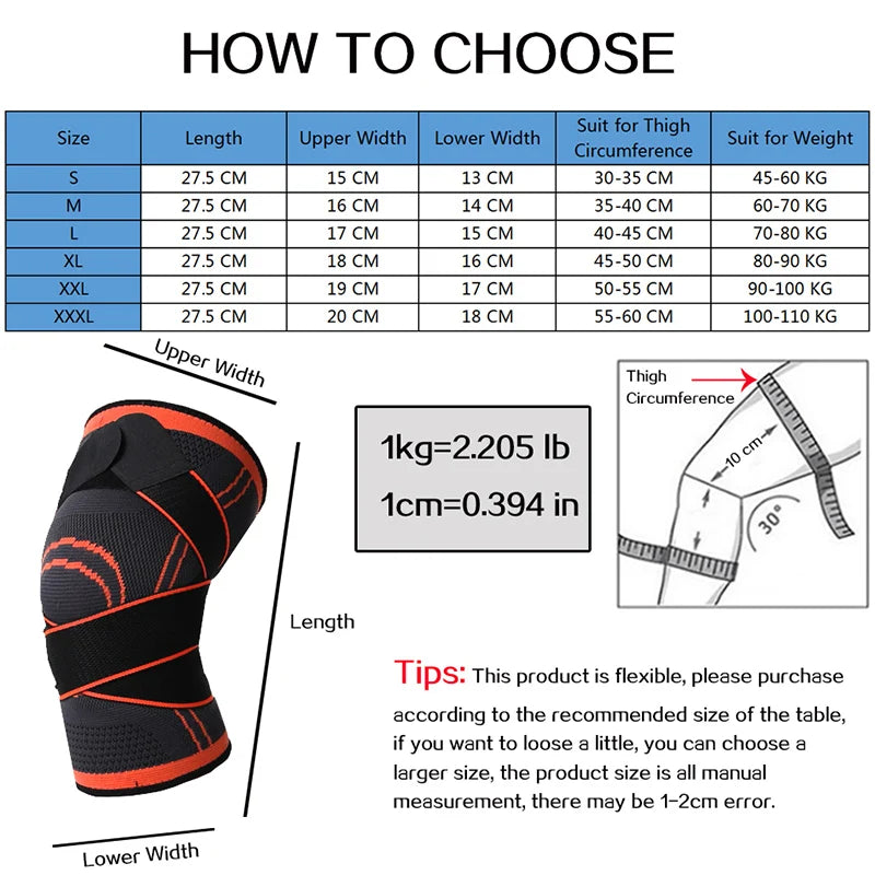 Men Pressurized Elastic Kneepad Support Bandage